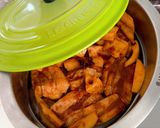 豚バラ肉とレンコンの辛味蒸し作り方7写真