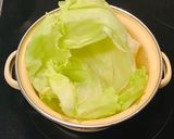 朝食のレタスエッグ作り方1写真
