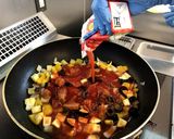 夏野菜と鮪尾肉の冷製トマトパスタ作り方4写真
