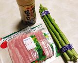 お弁当にようじ不要 アスパラベーコン巻作り方1写真