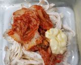 ☆サラダチキンとキムチのマヨネーズ和え☆作り方1写真
