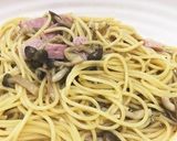 ベーコンとシメジのスープパスタ作り方5写真