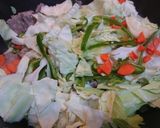 牛バラと豚汁肩ロースの野菜炒め作り方3写真