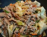 牛バラと豚汁肩ロースの野菜炒め作り方5写真
