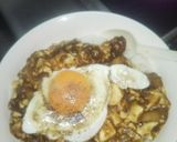 残りものカレーと豆腐で、麻婆豆腐カレー丼作り方6写真