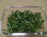 ポン酢で豆苗とベーコンのレンチン作り方1写真
