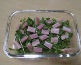 ポン酢で豆苗とベーコンのレンチン作り方2写真