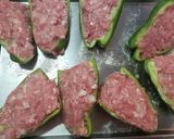 ピーマンの肉詰めのBBQソース焼き作り方2写真