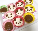 パンダ蒸しパン☆コープ蒸しパンミックスで作り方3写真
