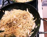 息子弁当記録*焼きそば作成中取出し弁当作り方4写真
