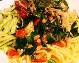 ツルムラサキと納豆のネバネバ和風パスタ作り方6写真