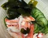 カニときゅうりの酢の物作り方1写真