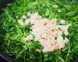 フライパン1つ！ツナ＆豆苗のチーズ卵焼き作り方1写真