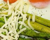 アスパラ＆キノコのバターソテー★目玉焼添作り方4写真