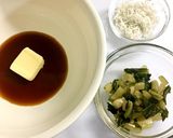 簡単☆ボールで混ぜるだけ☘️野沢菜パスタ作り方1写真