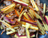 豚肉と新さつま芋のきんぴら＊お弁当・副菜作り方5写真
