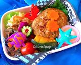 中学生　簡単ハンバーグ弁当　夏弁当作り方5写真