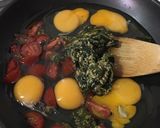 ほうれん草胡麻和えリメイク卵炒め作り方2写真