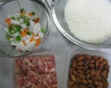 アーモンドとチキンのカレーピラフ作り方1写真