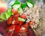 糖質制限！夏野菜とツナの冷製サラダスパ作り方4写真