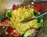 糖質制限！夏野菜とツナの冷製サラダスパ作り方5写真