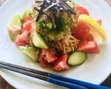 糖質制限！夏野菜とツナの冷製サラダスパ作り方6写真