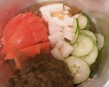 簡単！夏野菜のめんつゆ和え作り方1写真