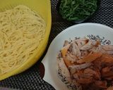 絶品！【サーモンと大葉のガリバタパスタ】作り方3写真