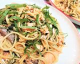 絶品！【サーモンと大葉のガリバタパスタ】作り方8写真