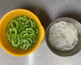 鰹節たっぷり!ゴーヤとツナの和風サラダ作り方1写真