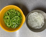 鰹節たっぷり！ゴーヤとツナの和風サラダ作り方1写真