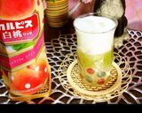 カルピス完熟白桃牛乳水割りジュース作り方22写真