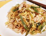 ねぎとカリカリ豚のオイスター焼きそば♪作り方4写真