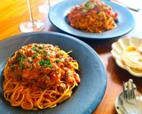 トマトクリームのラグーソースパスタ作り方8写真