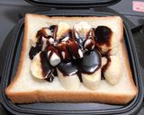 チョコバナナ マシュマロ ホットサンド作り方1写真