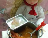 リカちゃんサイズ♡野球シリꕤ海老の赤だし作り方7写真