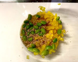 混ぜるだけ たくあんと枝豆の混ぜ込みご飯作り方3写真