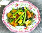 鯖と茄子とアスパラのオイスターソース作り方4写真