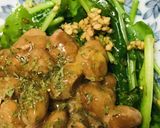 毎日の納豆●ルッコラの胡麻炒めと作り方3写真