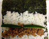 朝食用♪見た目は気にしない♪納豆巻き風作り方2写真