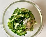 【ゴーヤ豚茄子のにんにく味噌炒め】※苦瓜作り方1写真