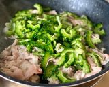 【ゴーヤ豚茄子のにんにく味噌炒め】※苦瓜作り方7写真