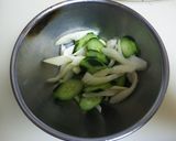 胡瓜と木耳とセロリの酢の物作り方3写真