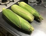 旬のとうもろこし玄米ご飯作り方1写真