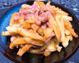 簡単☆絶品☆フライドポテトのイカ塩辛和え作り方4写真