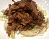 豚肉とねぎの黒酢炒め作り方7写真