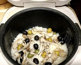 オリーブと舞茸の炊き込みご飯作り方3写真
