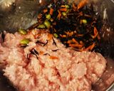 ひじきと鶏ひき肉の油揚げロール作り方7写真