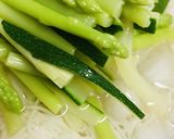 胡麻ダレ推奨●アスパラ＆ズッキーニの素麺作り方4写真