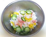 蟹と菊の混ぜ寿司作り方2写真